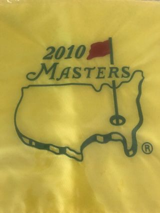 The Masters 2010 Golf Flag From Augusta National Phil Mickelson NIB 3