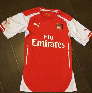 Arsenal 2014/2015 Player Issue Home Sz L Football Shirt Soccer Jersey Actv Puma