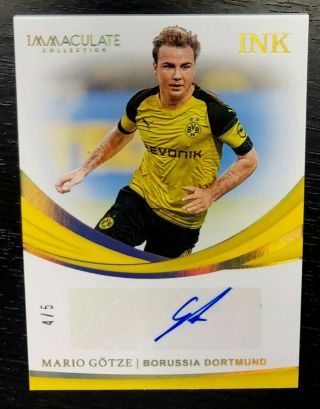 4/5 Mario Gotze 2018 - 19 Immaculate Soccer Ink Gold Autograph Auto Br Dortmund