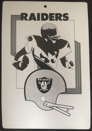 Vintage Nfl 1974 Fleer Big Sign Oakland Raiders Rare - Perfect For Your Man Cave