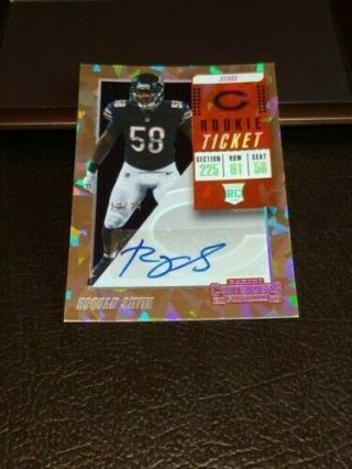 2018 Contenders Roquan Smith Cracked Ice 12/24 Auto Rookie Chicago Bears