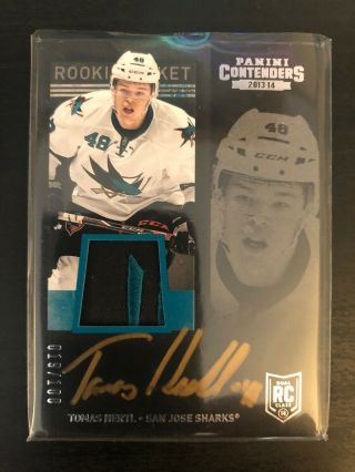 Panini Contenders 2013 - 14 No.  271 Tomas Hertl Limited Rookie 19/100 Sharks