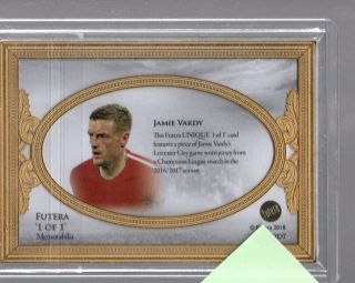 Jamie Vardy 2018 Futera Gold Frame 1 Of 1 Memorabilia 1/1 Leicester City England