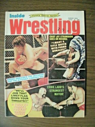 Inside Wrestling August 1973 Bruno Unmasks Invader Fargos Destroyer Girls