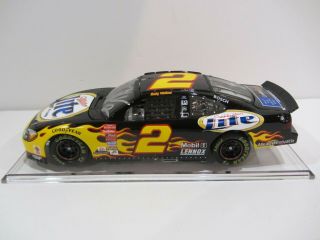 2002 RUSTY WALLACE signed 1:24 NASCAR MILLER LITE BLACK DIECAST CAR FORD RACING 4
