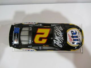 2002 RUSTY WALLACE signed 1:24 NASCAR MILLER LITE BLACK DIECAST CAR FORD RACING 7