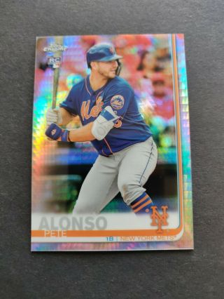 2019 Topps Chrome " Prism Refractor " Pete Alonso Rc 204