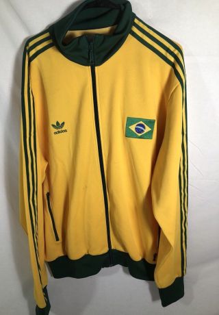 Adidas Brasil Fifa World Cup Retro 1974 Jacket Size Mens 2 Xl