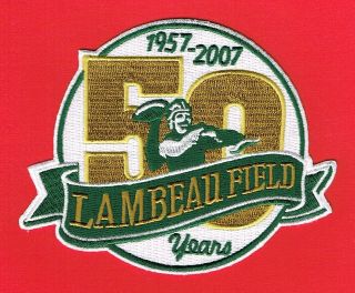 Green Bay Packers Nfl Lambeau Field 50th Anniversary Patch