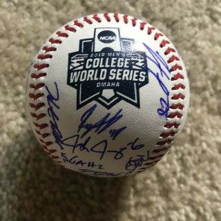 2019 Texas Tech Red Raiders Signed College World Series Game Ball