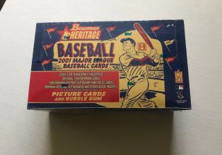 2001 Bowman Heritage Baseball Hobby Box Albert Pujols Ichiro Rc Factory