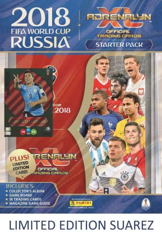 2018 Panini Adrenalyn Fifa World Cup Starter Pack Album 18 Cards,  Le Suarez