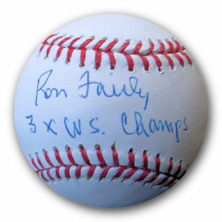 Ron Fairly Signed Autographed Mlb Baseball 3x Ws Champs Dodgers