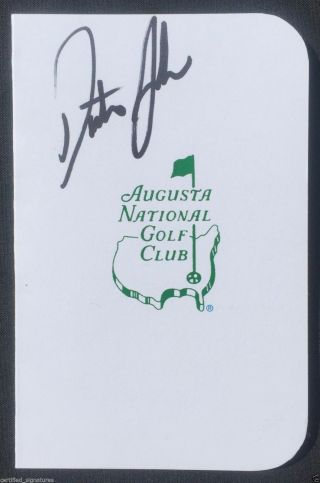 Dustin Johnson Signed Augusta National Masters Scorecard Us Open Proof K2