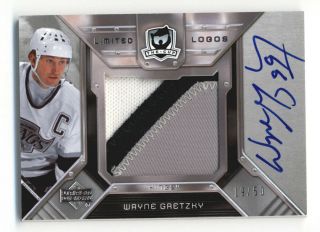 Wayne Gretzky 2006 - 07 Ud The Cup Limited Logos Jumbo Patch Auto 19/50