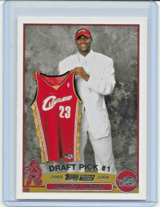 2003 - 04 Topps Basketball Lebron James Rookie Card Draft Pick 1 Card 221