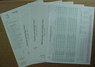 Tiger Woods 5 Wins Masters Pairing Sheets (one Each 1997,  2001,  2002,  2005,  2019