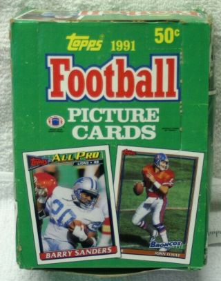 1991 Topps Football Factory Packs So830 Box