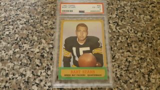 Psa 6 1963 Topps Bart Starr Hof 86 Green Bay Packers