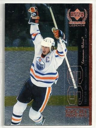 Wayne Gretzky 1999 - 00 Upper Deck Century Legends Greatest Moments Insert Gm - 3