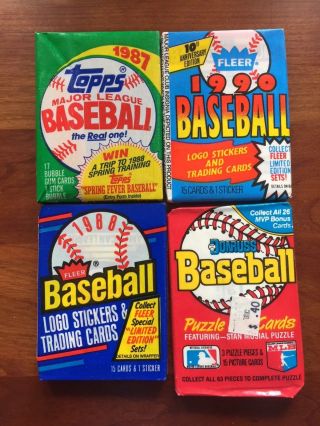 Liquidation Of 621 Old Baseball Cards In Packs 1990 And Earlier