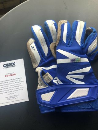 Matt Beaty Two Autographed Signed Game Batting Gloves - Both Signed