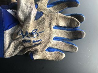 Matt Beaty TWO Autographed Signed GAME Batting Gloves - BOTH SIGNED 3