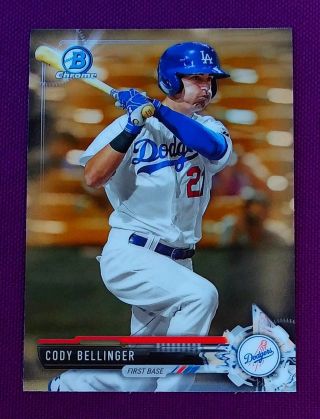 2017 Cody Bellinger Bowman Chrome Rc Los Angeles Dodgers Sp Rookie Card