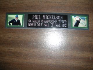 Phil Mickelson (golf) Nameplate For Autographed Ball Display/flag/photo