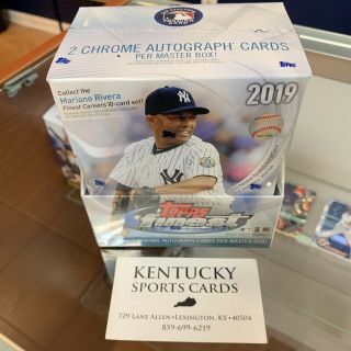 2019 Topps Finest Mlb Baseball Hobby Box - 2 Chrome Autographs &