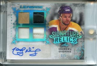 2018 - 19 Leaf Ultimate Hockey Ultimate Signature Relics Marcel Dionne 3/5