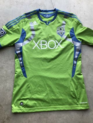 Adidas Seattle Sounders Fc Jersey Size Mens Large Green Blue Xbox Mls 7