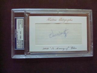 Vic Wertz 1947 - 63 Indians Red Sox 2010 In Memory Of Autograph 4/8 D.  1983