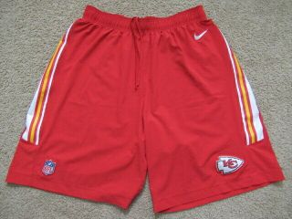 Authentic Team Issued Kansas City Chiefs Shorts Nfl Football Sewn Nike Mens 3xl
