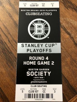 5/29/19 Stanley Cup Finals Game 2 Boston Bruins Vs.  St.  Louis Blues Ticket Stub