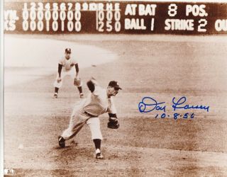 Ny Yankees Don Larsen Autographed 8x10 Photo