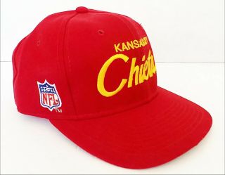 SPORTS SPECIALTIES PRO wool snapback hat cap SCRIPT Kansas City Chiefs Near 2