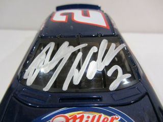 2003 RUSTY WALLACE signed 1:24 NASCAR MILLER LITE DIECAST CAR PENSKE RACE DODGE 2