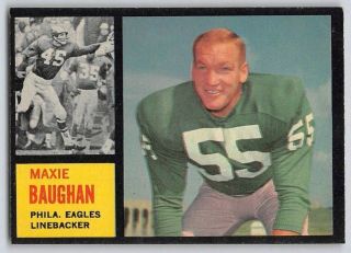 1962 Maxie Baughan - Topps Football Card - 124 - Philadelphia Eagles