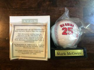 Mark Mcgwire (st Louis Cardinals) Signed Baseball.  Avon Collectibles Still