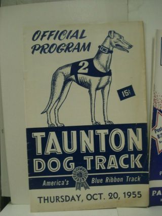 Greyhound Racing Taunton MA & Palm Beach Kennel Club,  1955,  1956 2