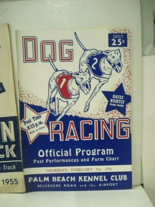 Greyhound Racing Taunton MA & Palm Beach Kennel Club,  1955,  1956 3