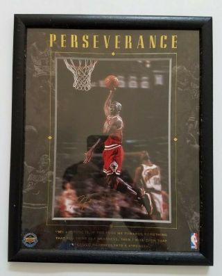 Michael Jordan Upper Deck Authenticated Collectibles “perseverance” Framed Photo