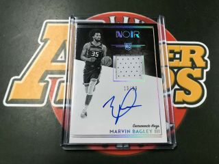 2018 - 19 Panini Noir Marvin Bagley Iii Rookie Patch Auto Rpa 13/99 Sp