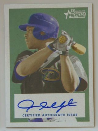 2006 Bowman Heritage Signs Of Greatness Justin Upton Auto Autograph