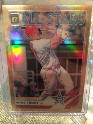 2019 Mike Trout Panini Optic All Stars We The People Prizm 59/76 Fotl