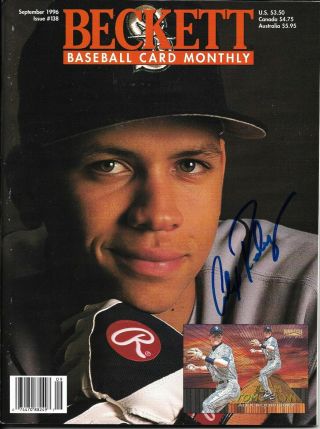 Alex Rodriguez Autographed Signed 1996 Beckett Great Signature