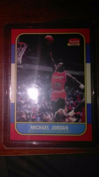 1986 - 1987 Fleer Michael Jordan Rookie Chicago Bulls 57 Basketball Card