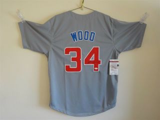 Kerry Wood Signed Auto Chicago Cubs Grey Jersey Jsa Autographed