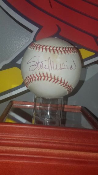 Stan Musial Signed Auto Basebal St Louis Cardinals